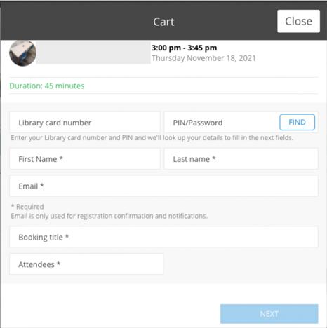 Room Booker Attendees field